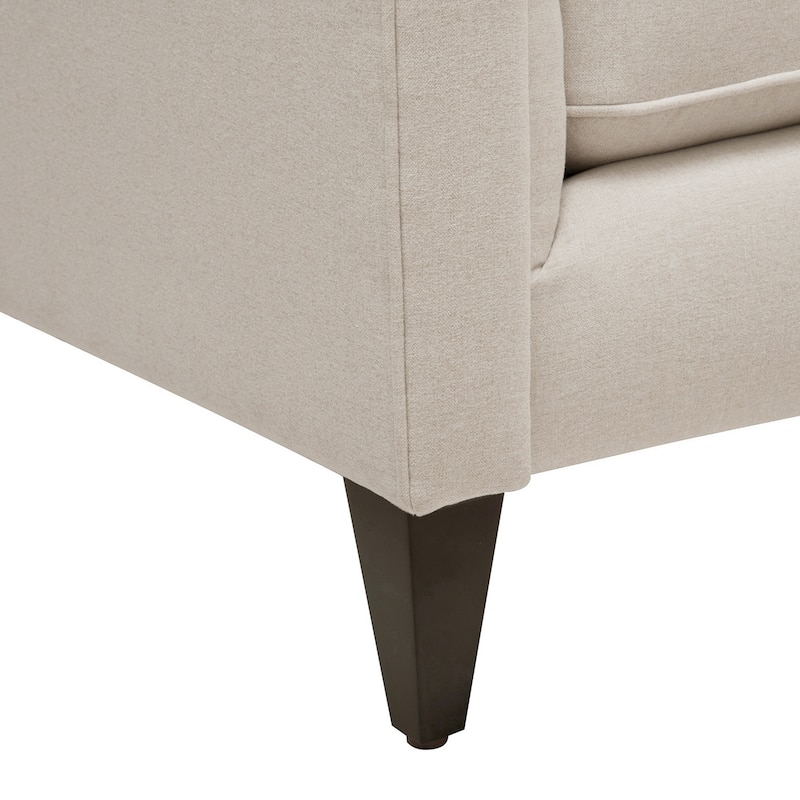Jack 84" Mid-Century Modern Tuxedo Sofa with Bolster Pillows