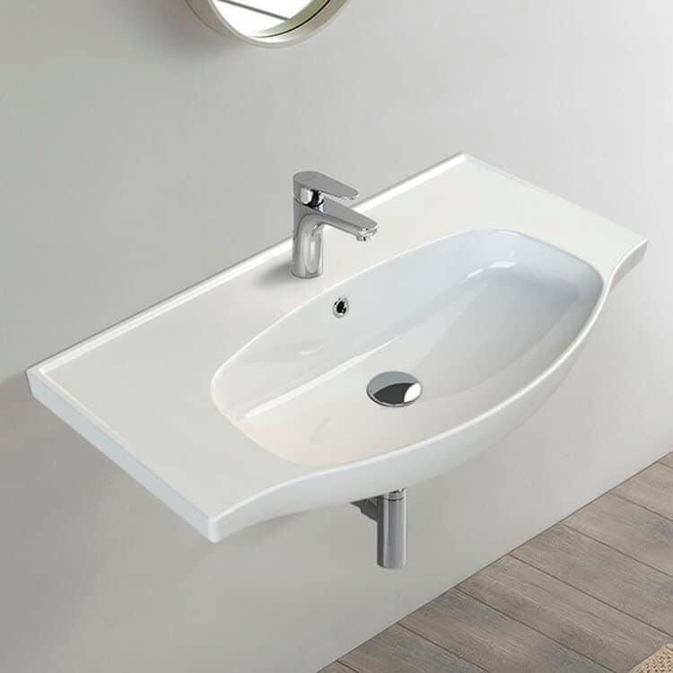 Nameeks CeraStyle 082400-U-One Hole Lila 31-1/2" Rectangular Ceramic