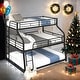 preview thumbnail 2 of 9, Modern Twin XL/Full XL/Queen Triple Bunk Bed With Ladder And Full-Length Guardrails,Convertible Beds for Bedroom