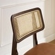preview thumbnail 33 of 34, Art Leon Cane Backrest Leather Dining Chairs (Set of 2)