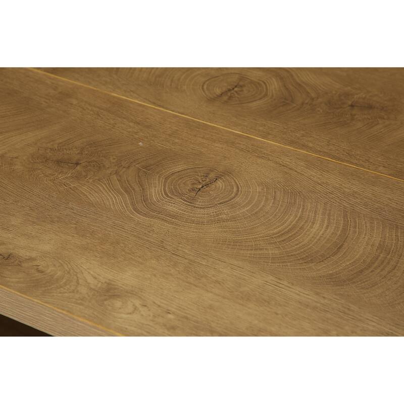 59 Inch Long Bar Table with Storage Shelves, Farmhouse Counter Height Bar Unit for Home / Kitchen / Dining Room