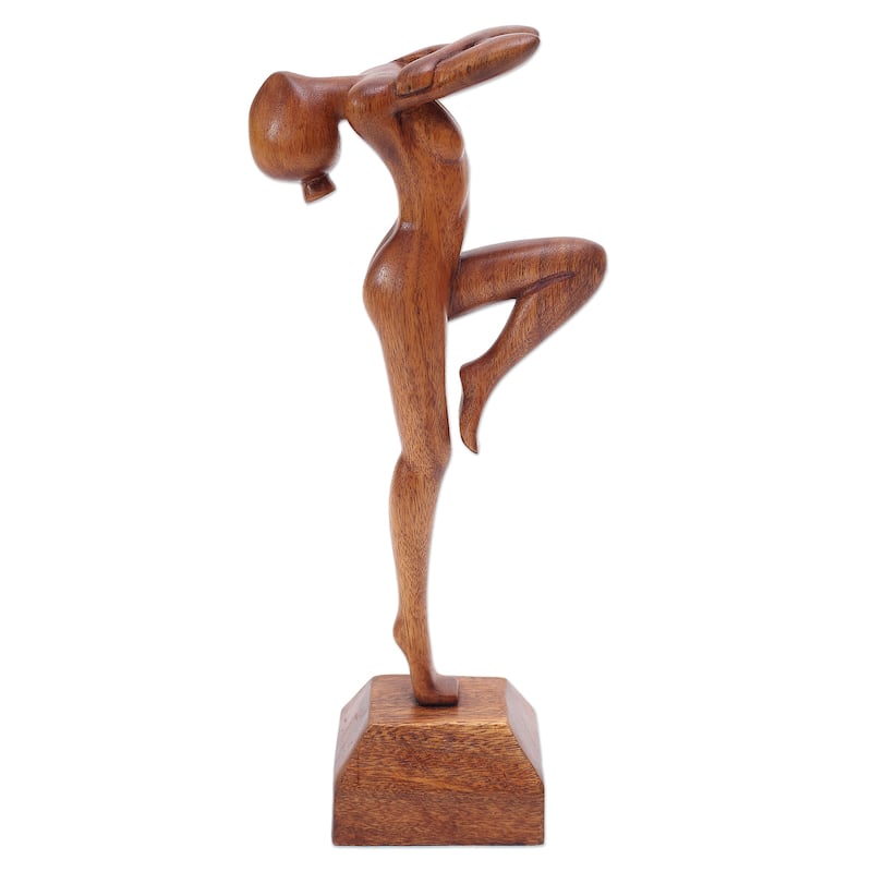 Novica Handmade Little Dancer Wood Sculpture