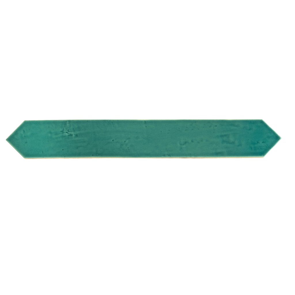 Apollo tile 3" x 19" Terralis Glossy Turquoise Blue Porcelain Tile (7.65 sq ft/case) - 20 Pack