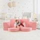 preview thumbnail 14 of 20, 8 Pieces Kids Modular Play Sofa with Detachable Cover for Playroom and Bedroom - 41.5" x 39.5" x 19" (L x W x H)