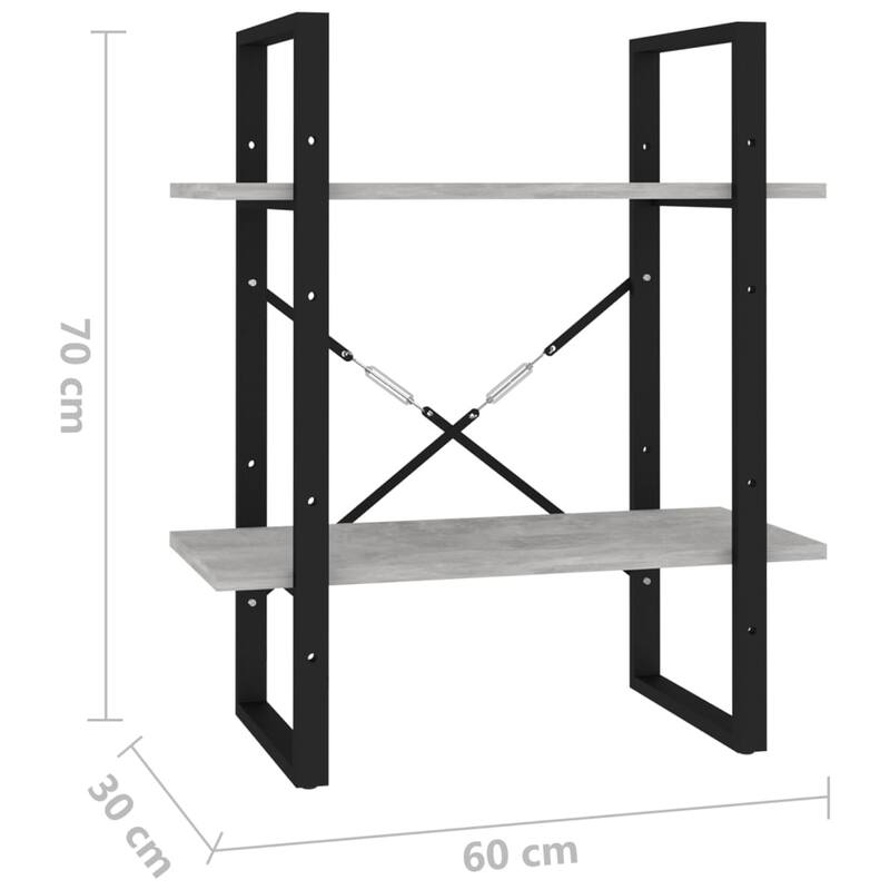 vidaXL Bookshelf Book Cabinet Shelving Unit for Living Room Engineered Wood