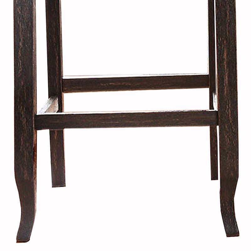 Black/Beige Fabric Upholstered Wood Frame Dining Chair, Sturdy Dining Chair for Dining Rooms - 23.5