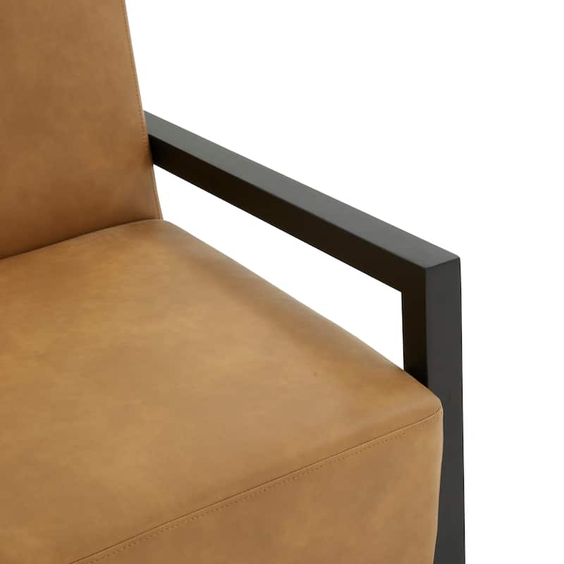 SAFAVIEH Couture Radelina Solid Wood Upholstered Accent Chair - 29Wx35Dx29H