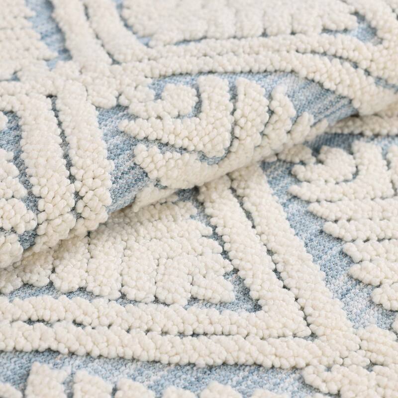Superior Ceton Geometric Washable Bath Rug, Set of 2