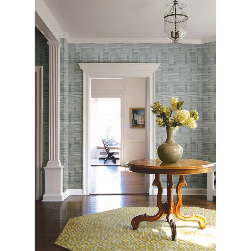 A-Street Prints Callaway Denim Woven Stripes Wallpaper