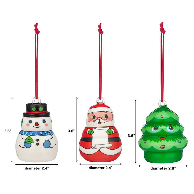 3 in. Set of 3 Musical Marshmelodies Ornaments