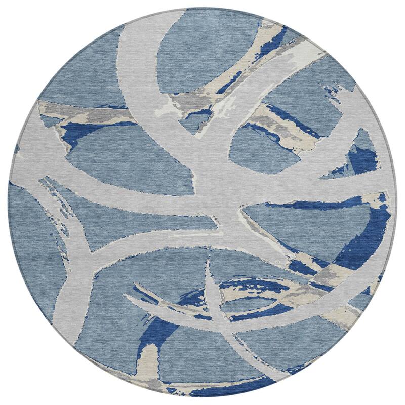 HomeRoots Abstract Transitional Rectangle Outdoor Rug