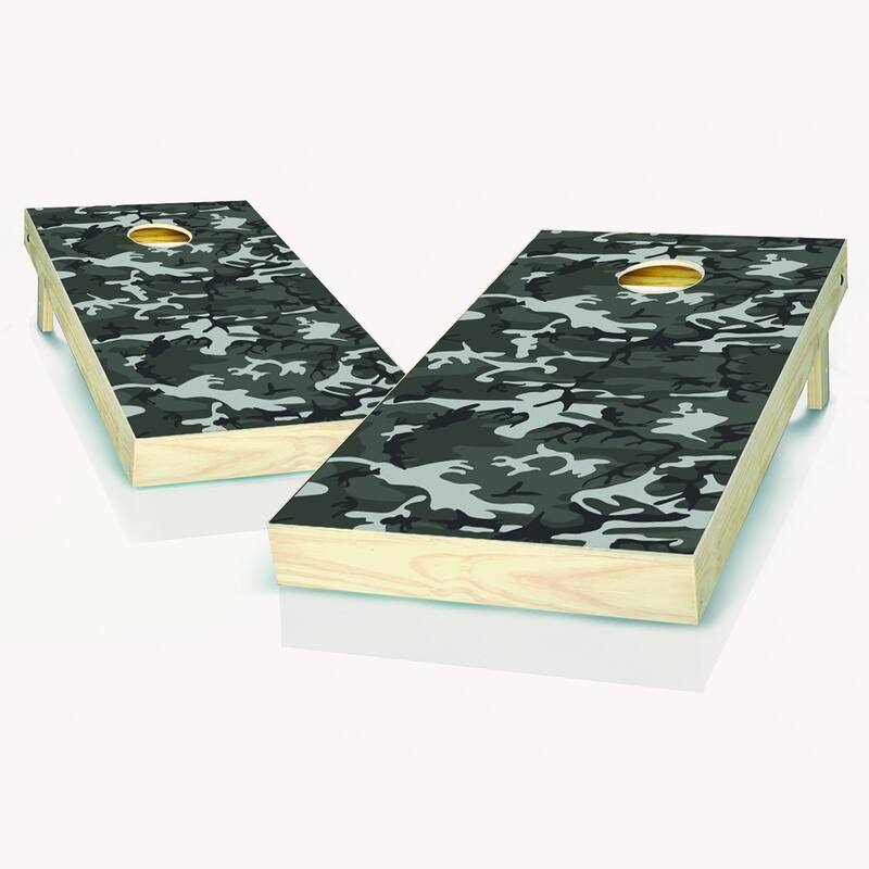 Gray Camo Outdoor Cornhole Board Game Set - NO Accessories