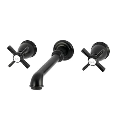 Kingston Brass Millennium Double-Handle Wall Mount Bathroom Faucet