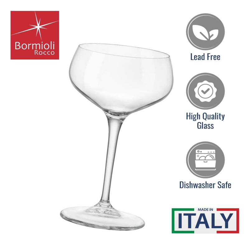 Bormioli Rocco Novecento Stemware Cocktail Coupe Set of 4 - 8.5 oz