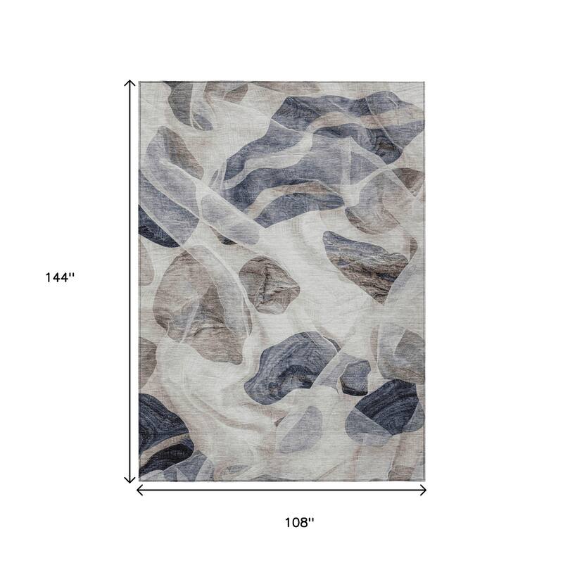 HomeRoots Abstract Transitional Rectangle Outdoor Rug