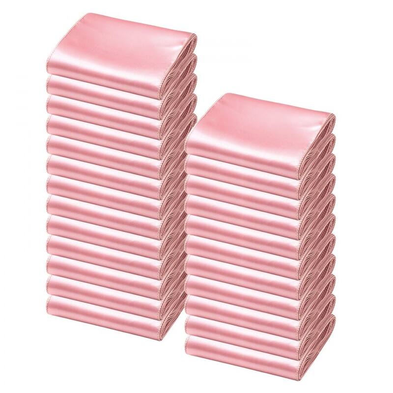 Satin Chair Ribbons for Wedding Reception Adjustable Fit for Folding Banquet and Chiavari Chairs - Rose Gold-50 PCS