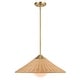 preview thumbnail 4 of 6, Uttermost Phuvinh 1 Light Rattan Shade Pendant - 10H x 20 Dia in.