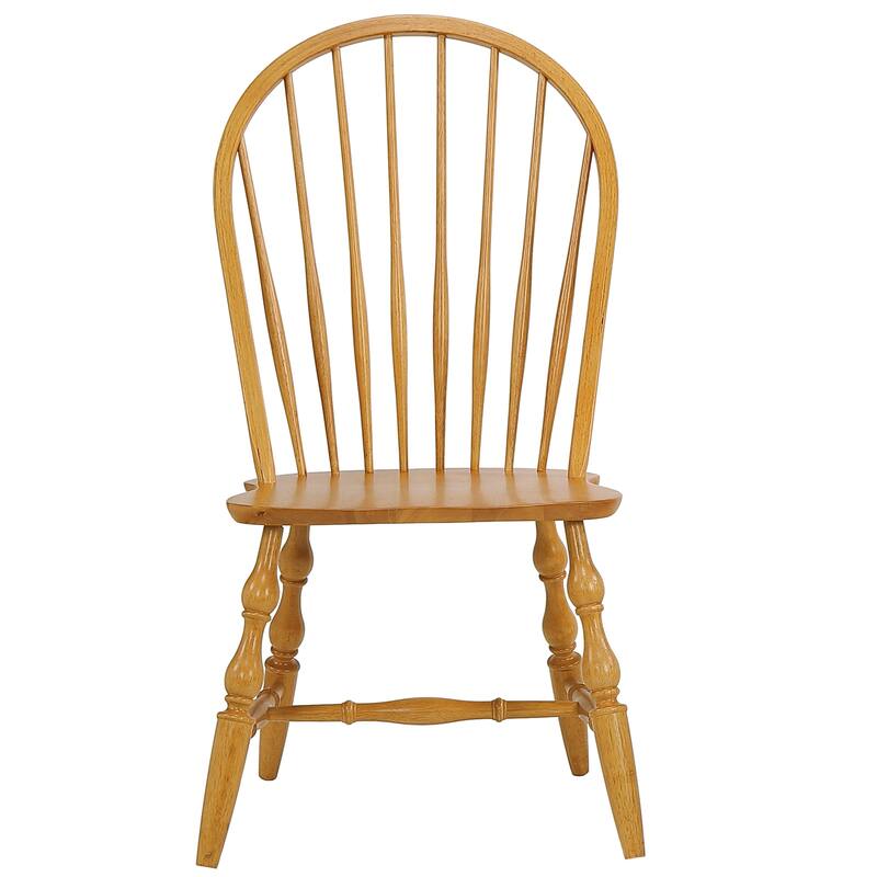 Retro Spindleback Dining Chair - Oak Finish, Fully Assembled, Timeless Design, Heavy Duty Support