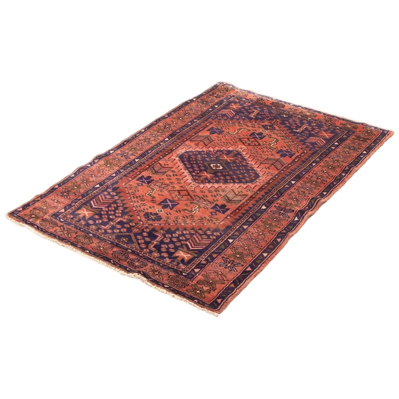 ECARPETGALLERY Hand-knotted Andelz Dark Copper Wool Rug - 4'5 x 6'7