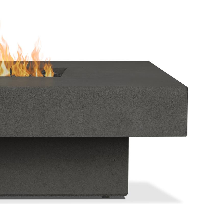 Lindon 72" Rectangle Propane Fire Table in Carbon - 72"L x 42W x 14H