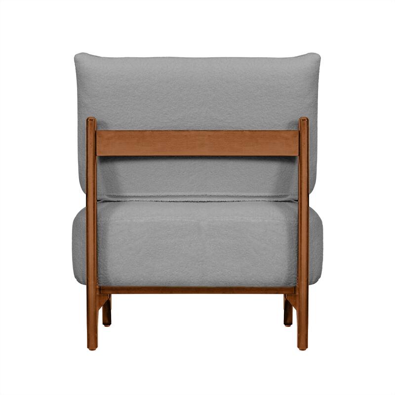 Anmytek Modern Minimalist Solid Wood Leisure Chair Soft Padded Seat Back for Living Room Bedroom