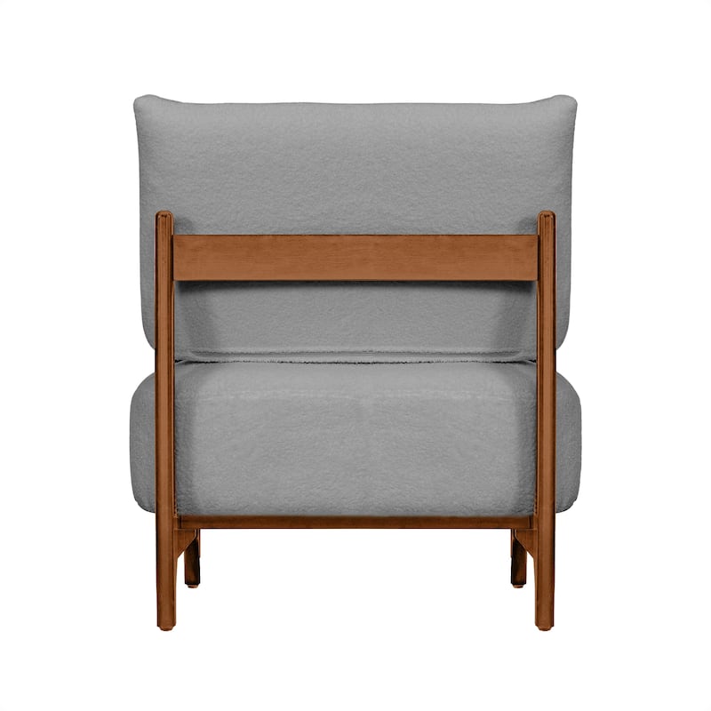 Single sofa chair Living Room Bedroom Lamb fleece Single Chair Retro Solid Wood Lazy Sofa Casual Chair