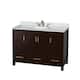 Option Espresso / White Carrara Marble Top / Brushed