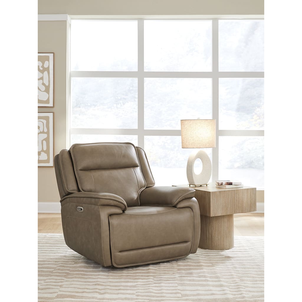 Signature Design by Ashley Rondelay Light Brown Power Recliner