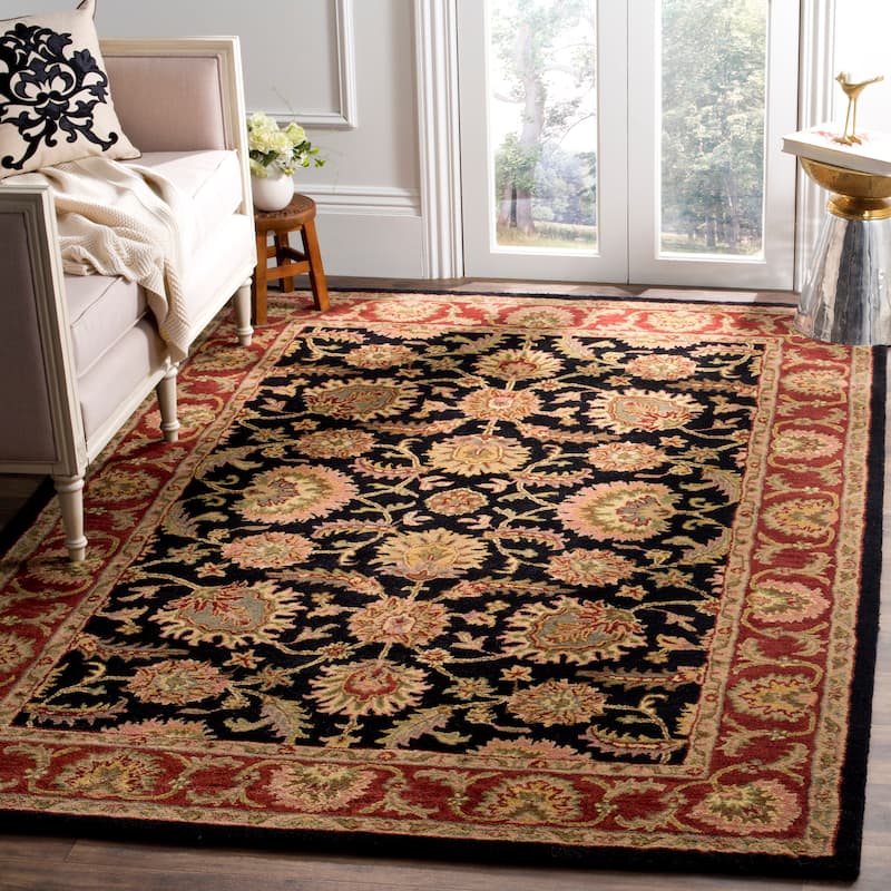 SAFAVIEH Handmade Classic Juliya Traditional Oriental Wool Rug - 9'6" x 13'6" - Navy/Red