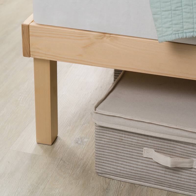 Priage by ZINUS Pine Wood Platform Bed Frame with Headboard