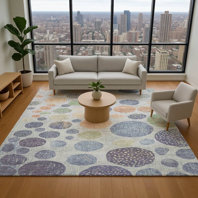 Premium Washable Super Soft Contemporary Mayfield Rug - 9' x 12' - Denim