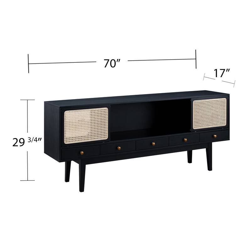 SEI Furniture Mid-century Modern TV Stand Media Console for TV's up to 68"