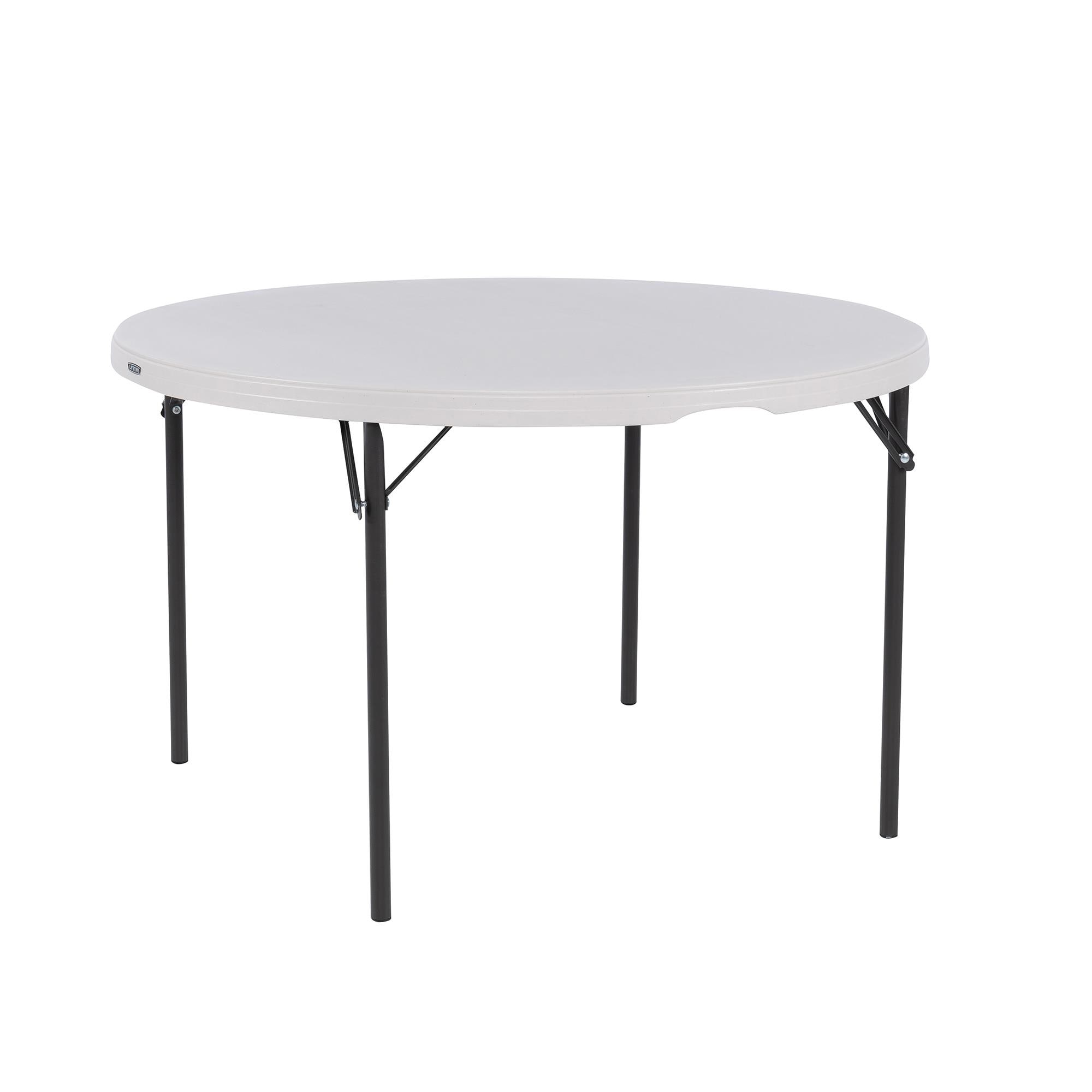 Lifetime 48 inch Round Nesting Table, Indoor/Outdoor Light Commercial Grade, White