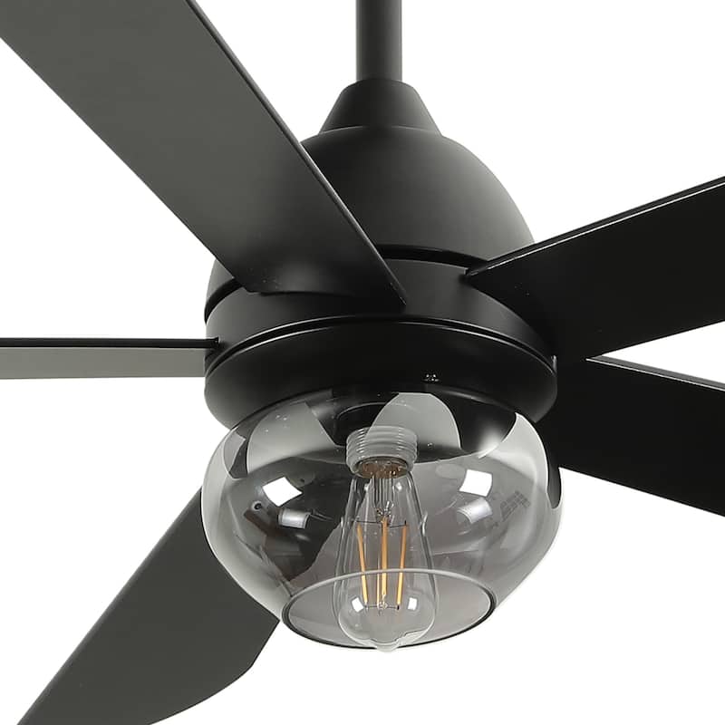 Moasis 42 to 52 Inch Ceiling Fan with Glass Light Shade and Remote Control