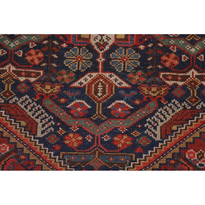 Pre-1900 Antique Bakhtiari Persian Area Rug Handmade Wool Carpet - 4'8"x 6'1"