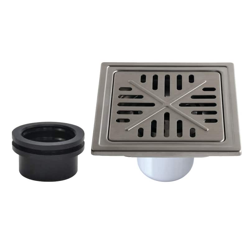 Kingston Brass BSF6605 Watercourse 6" Square Shower Drain - Polished Stainless Steel