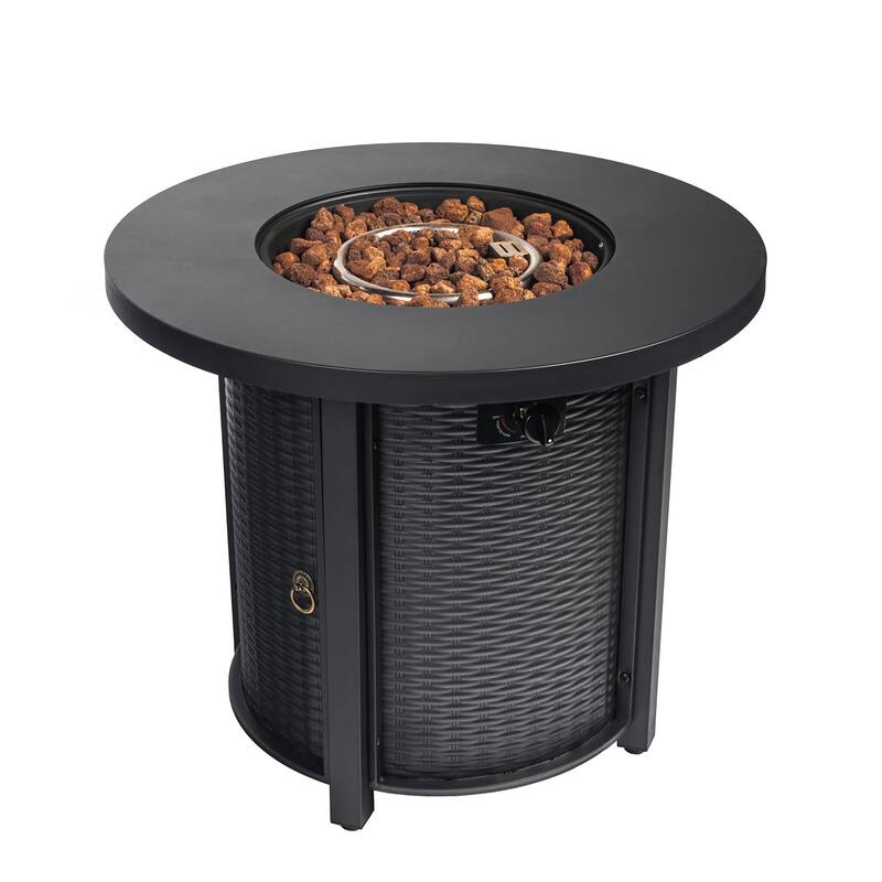 30 inch Propane Round Fire Table 40000BTU Propane Fire Pit Table - 30.00"L * 30.00"W * 24.00