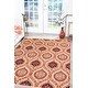 preview thumbnail 2 of 6, Modern Kafkaz Peshawar Agnus Ivory/Blue Wool Rug (8'1 x 9'10) - 8 ft. 1 in. x 9 ft. 10 in.