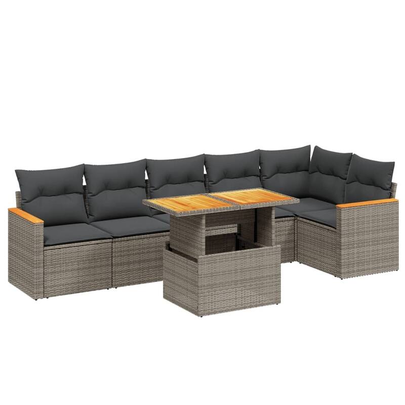 7 Piece Modular Patio Sofa Set - 21.7 x 39.4 x 28.7 in