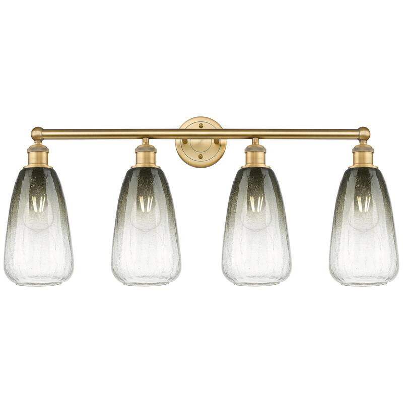 Innovations Lighting 616-4W-16-33 Brookhaven Almond Vanity Brookhaven - Brushed Brass / Slate