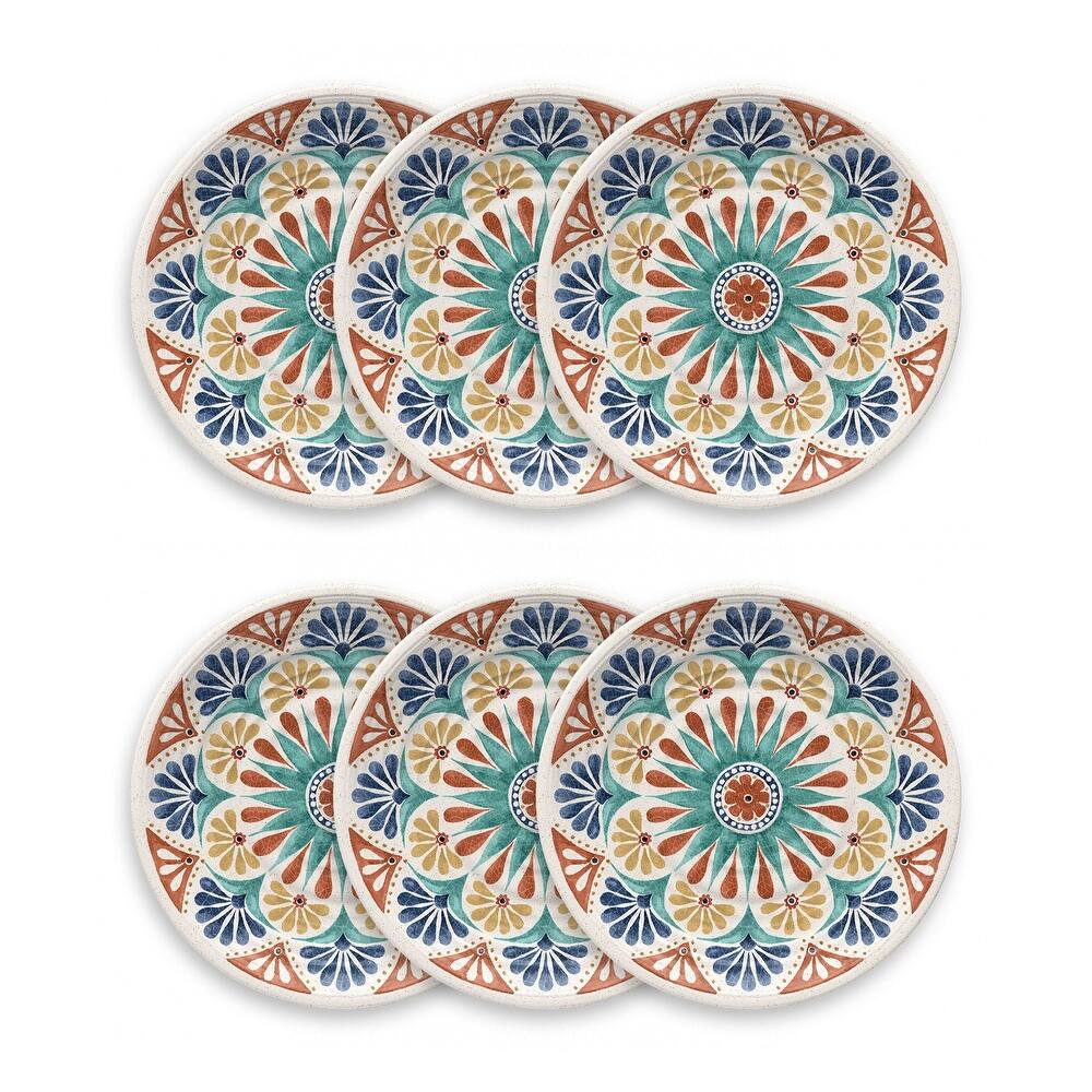 Abode Homewares Desert Rio Planta Dinner Plate - Multicolor - 10.5" - Set of 6