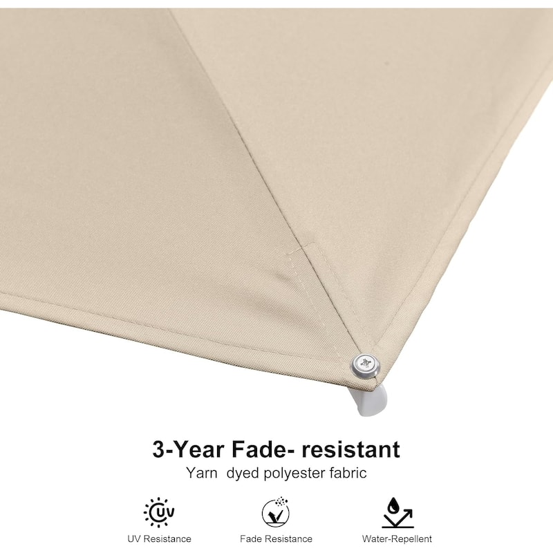 PURPLE LEAF 10 ft White Cantilever Patio Umbrella with 360 Degree Rotation