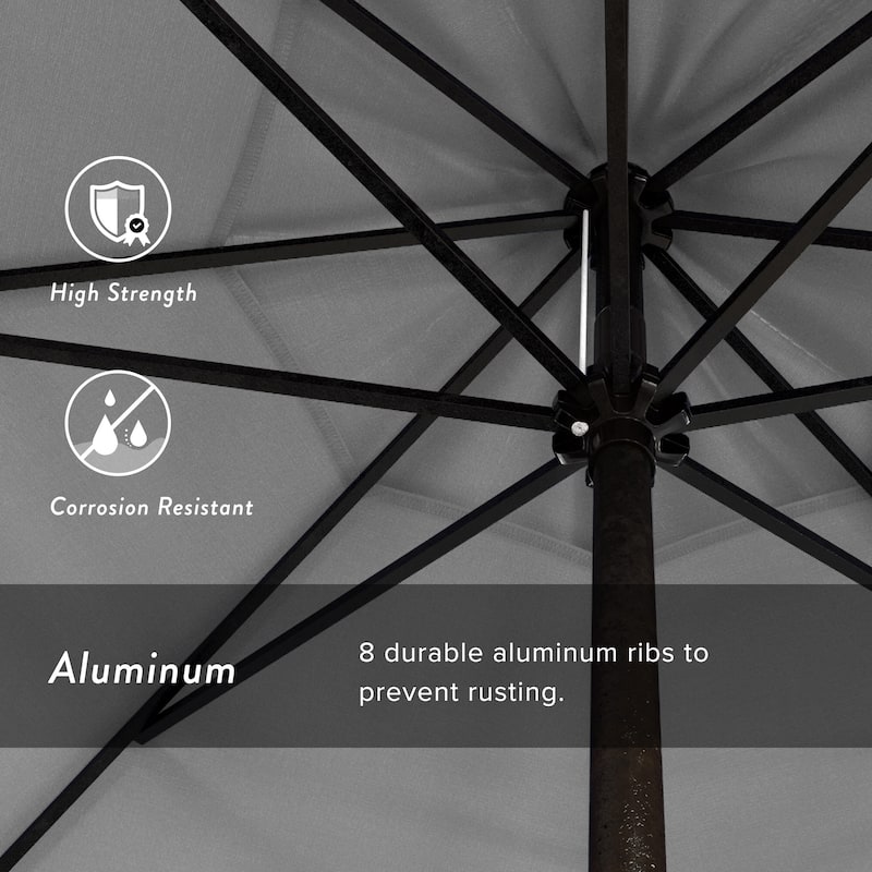 North Bend 9-foot Crank Open Auto-tilt Bronze Finish Patio Umbrella by Havenside Home (Base not included)