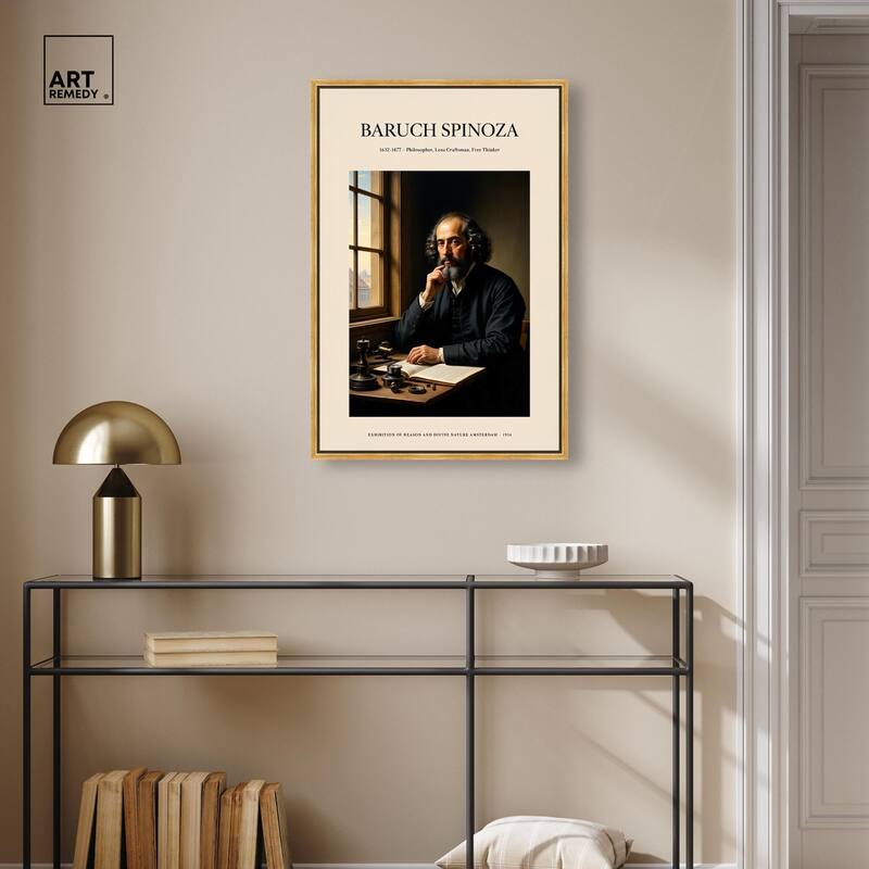 Philosopher Spinoza Canvas by Art Remedy
