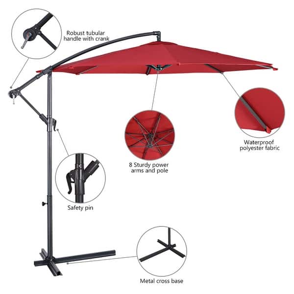 Patio Lawn Garden Umbrellas Transpublika Co Id Red Run Se Heredeco 10 Feet Deluxe Patio Umbrella Outdoor Garden Market Parasol Banana Hanging Offset Sunshade