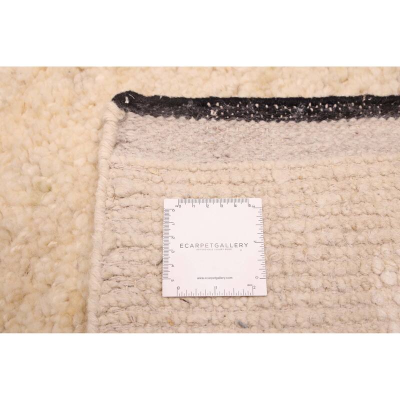 ECARPETGALLERY Hand-knotted Looma Cream Wool Rug - 7'11 x 9'8