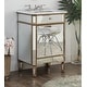 preview thumbnail 1 of 6, Benton Collection 24" Allegra Single Sink Bathroom Vanity