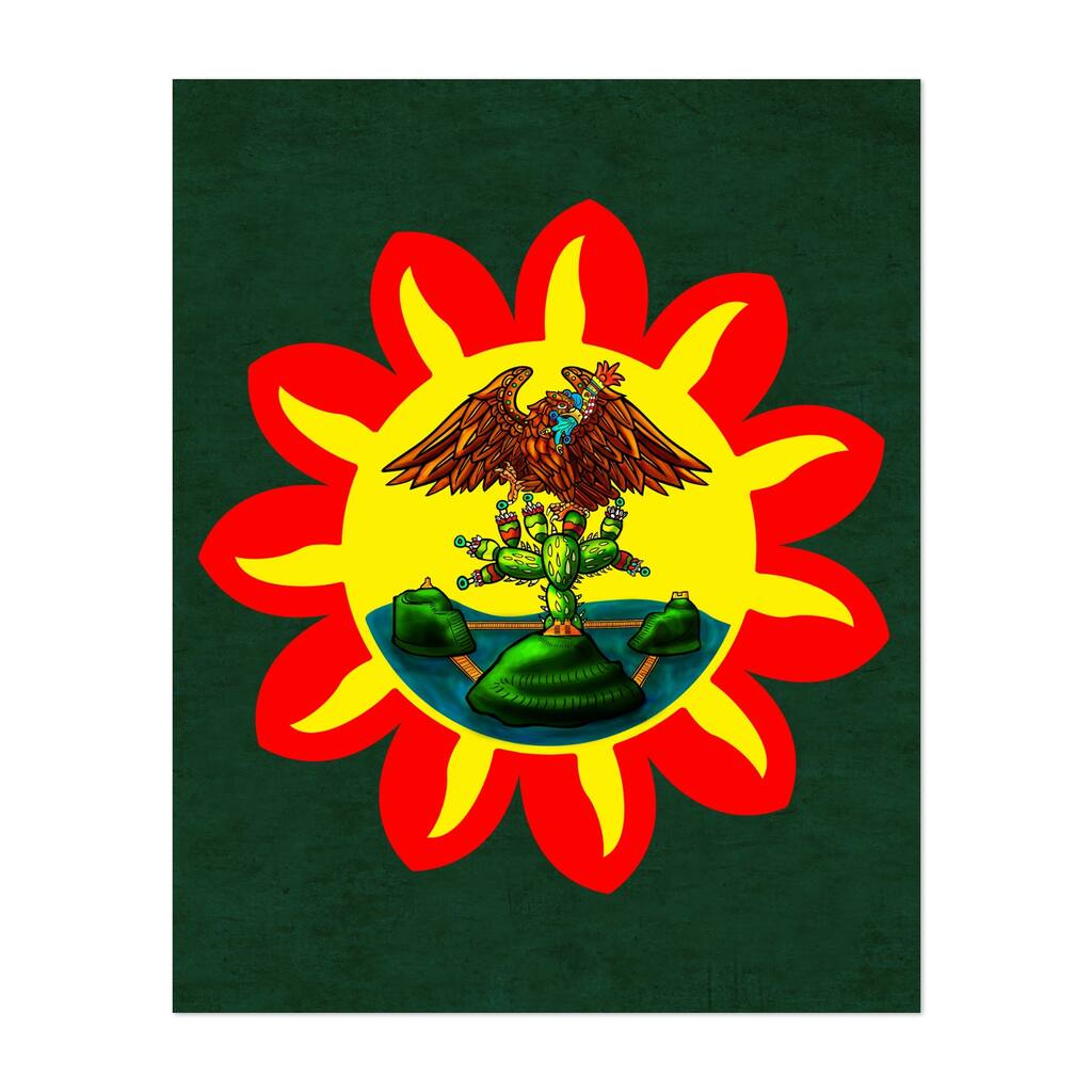 Mexica Flag Digital Aztec Flags Art Print/Poster