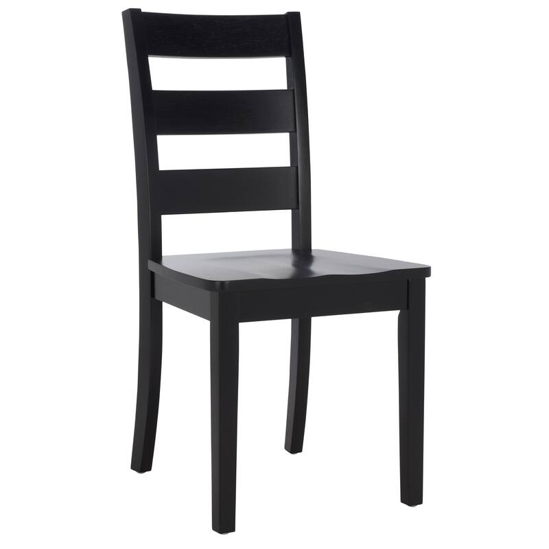 SAFAVIEH Idabelle Farmhouse Ladder Back Dining Chair - 18.4" W x 19.9" L x 37" H - 18"W x 20"D x 37"H