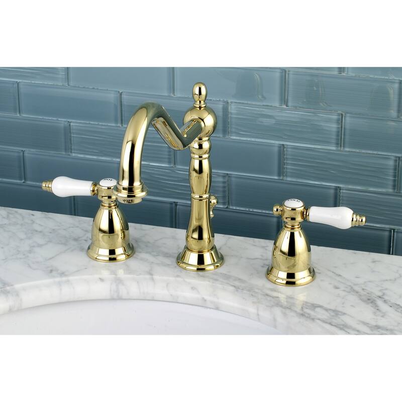 Kingston Brass Victorian Porcelain Widespread Bathroom Faucet